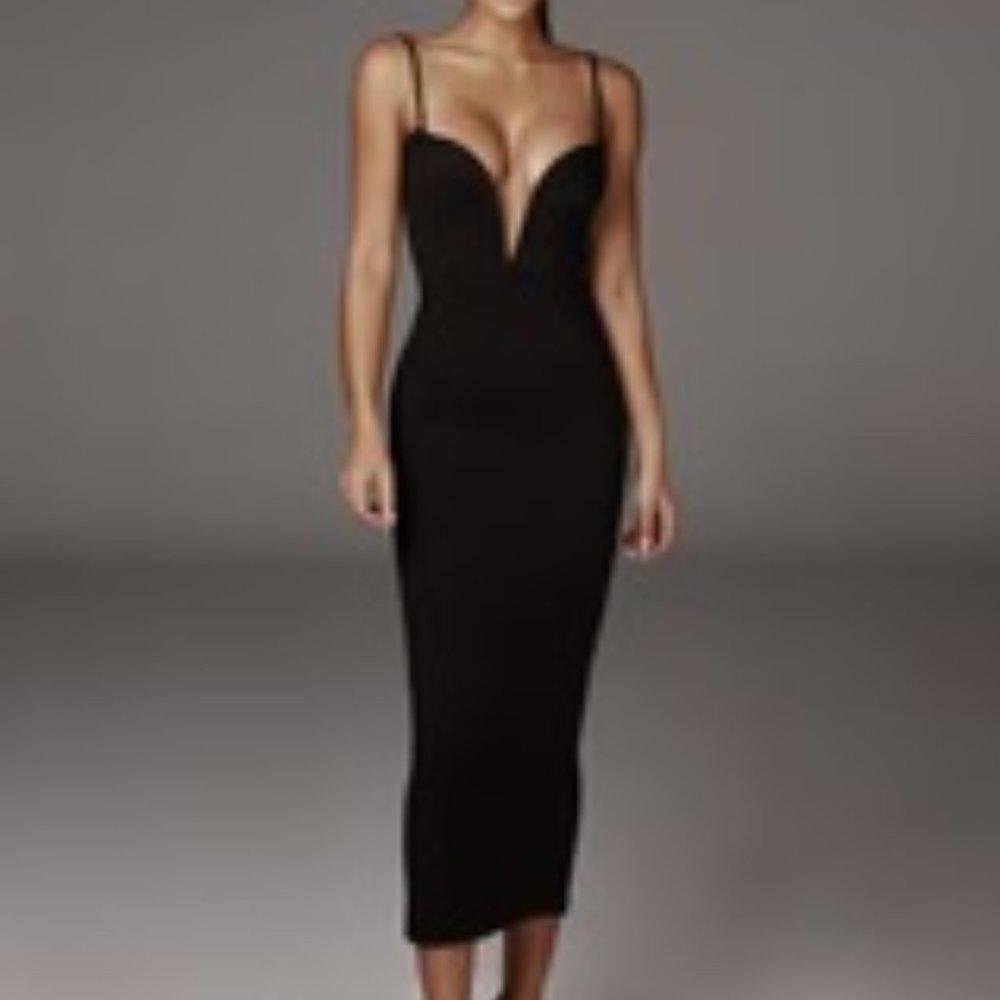 JluxLabel Black Dream On Sweetheart Dress - Small